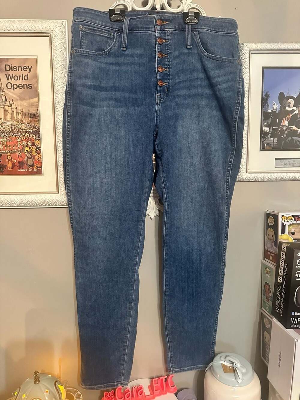 Madewell High-Rise Skinny Crop Jeans in Medium Wash with Button Front